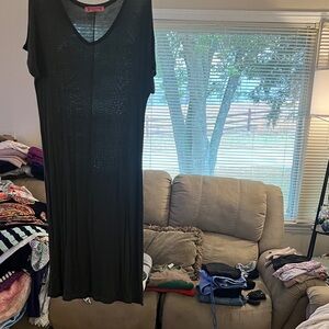 Green Sheer Maxi Dress